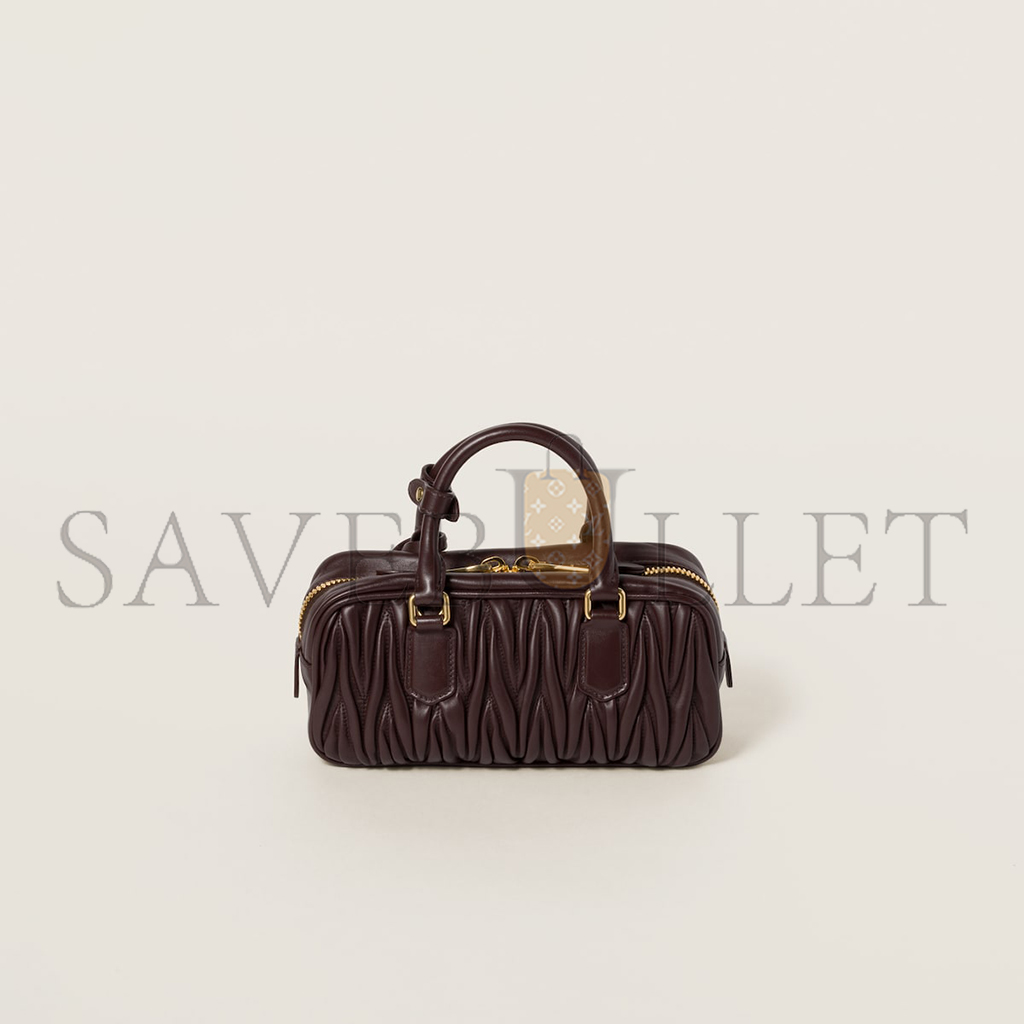 M1v M1v arcadie matelassÉ nappa leather bag 5bb142 (22*10.5*7.5cm)